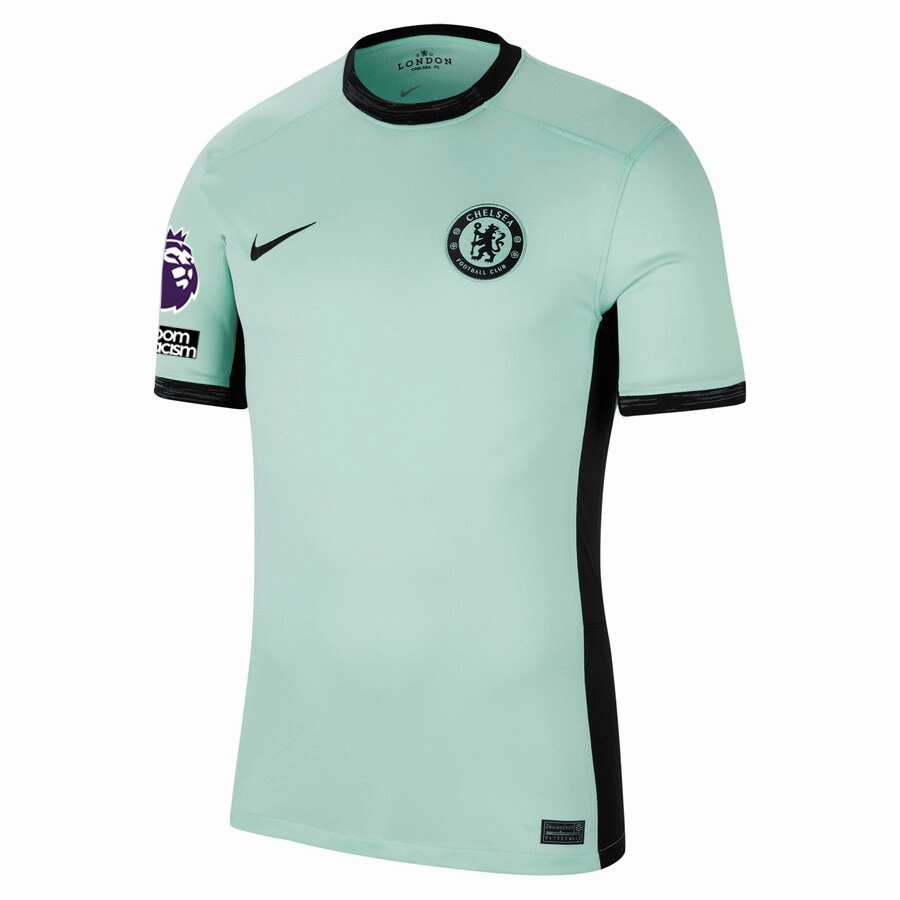 Nike Chelsea Moises Caicedo Third Jersey w/ EPL   No Room For Racism Patches 23/24 (Mint Foam/Black)