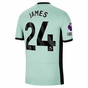 Nike Chelsea Reece James Third Jersey w/ EPL   No Room For Racism Patches 23/24 (Mint Foam/Black)