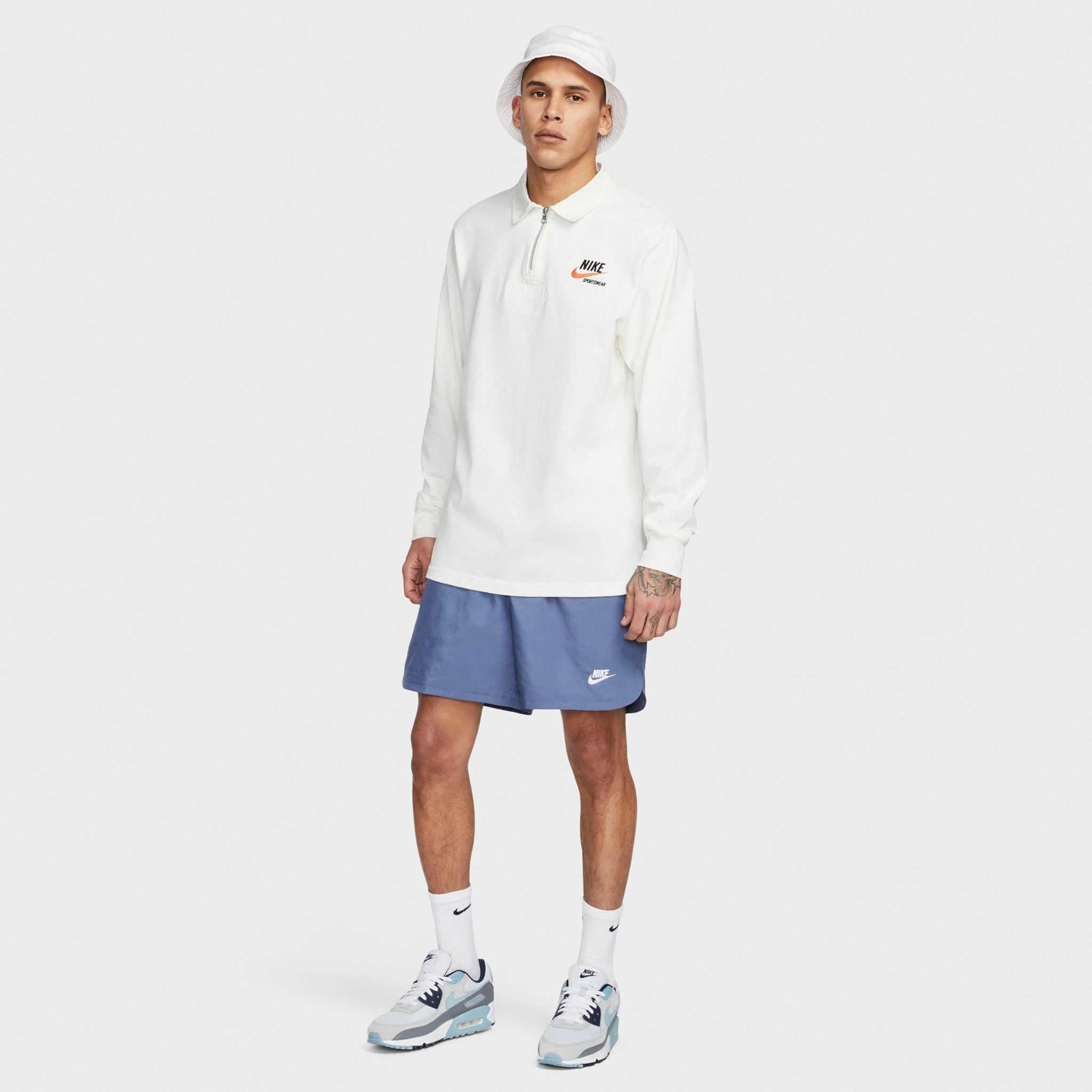 Nike Sport Essentials Woven Lined Flow Shorts Diffused Blue / White