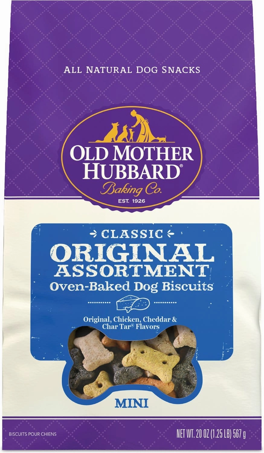 Old Mother Hubbard Crunchy Classic Natural Original Assortment Mini Biscuits Dog Treats