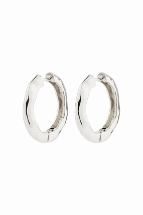 Pilgrim Believe Recycled Hoop Earrings Silver Plated