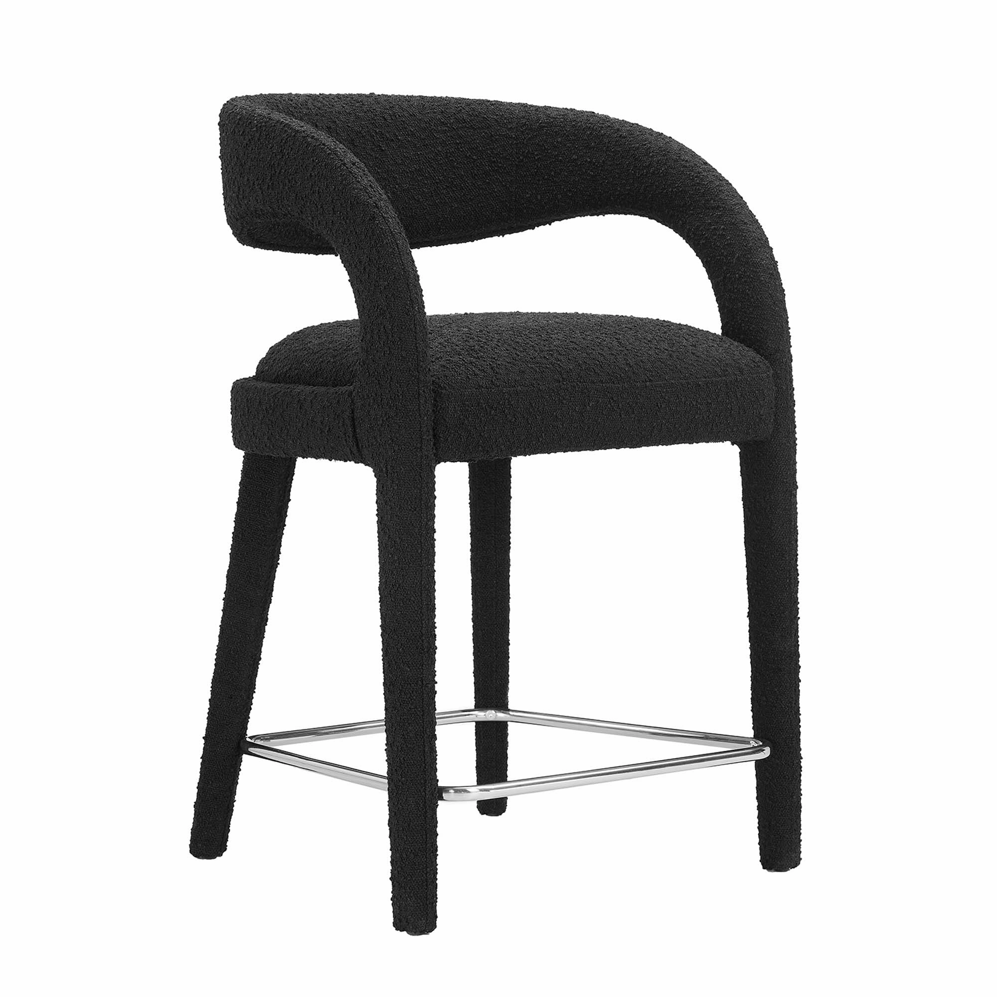 Pinnacle Boucle Upholstered Counter Stool Set of Two by Modway