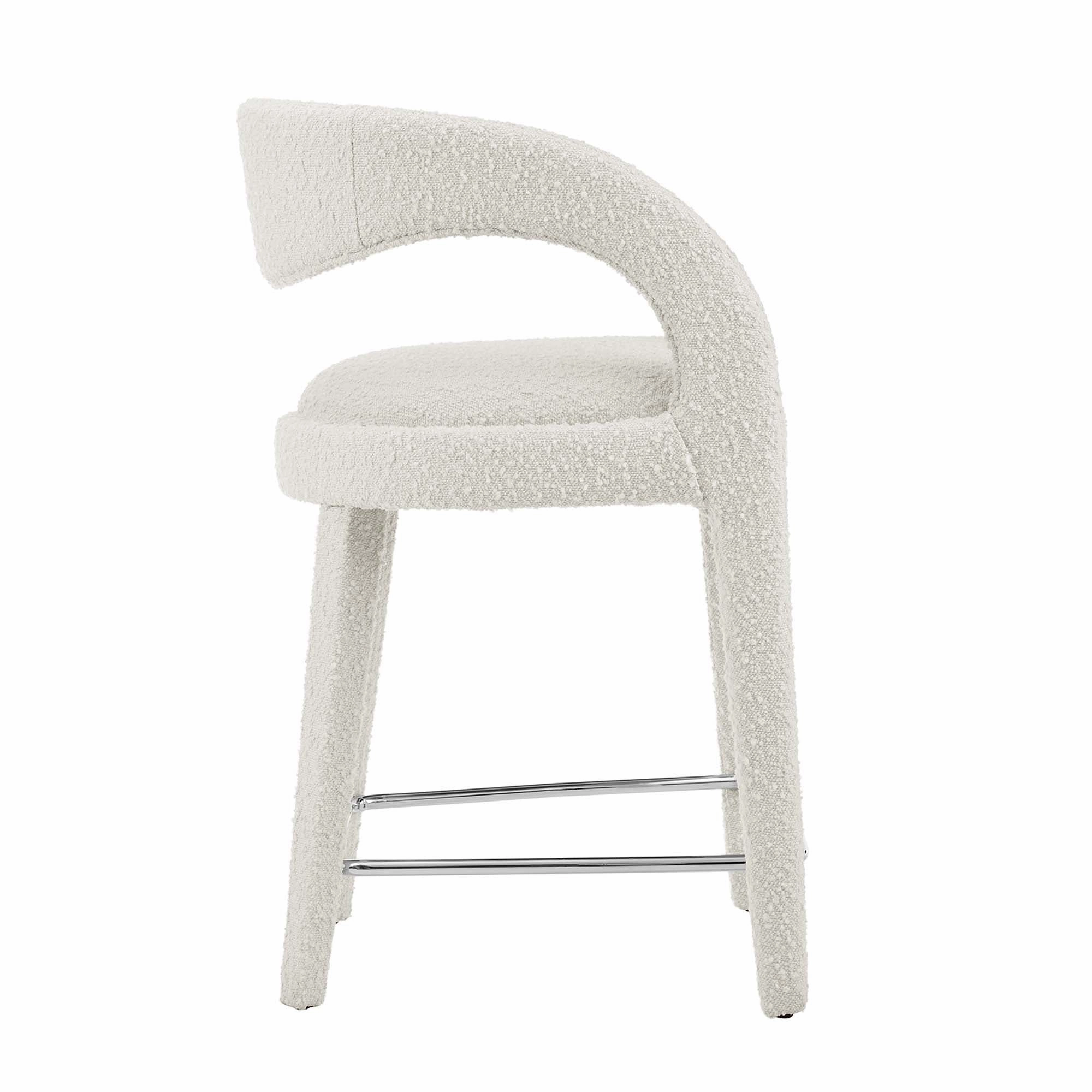 Pinnacle Boucle Upholstered Counter Stool Set of Two by Modway
