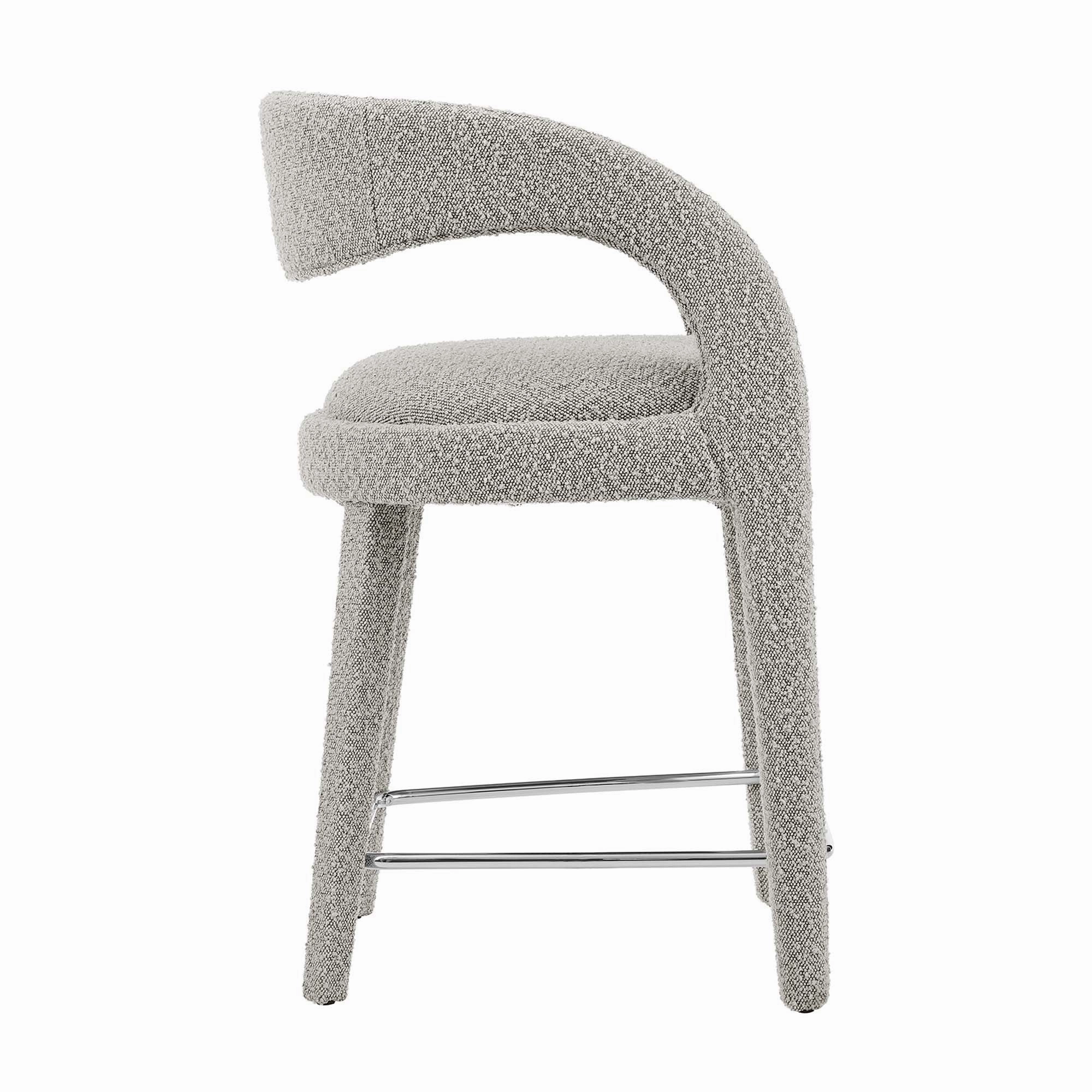 Pinnacle Boucle Upholstered Counter Stool Set of Two by Modway