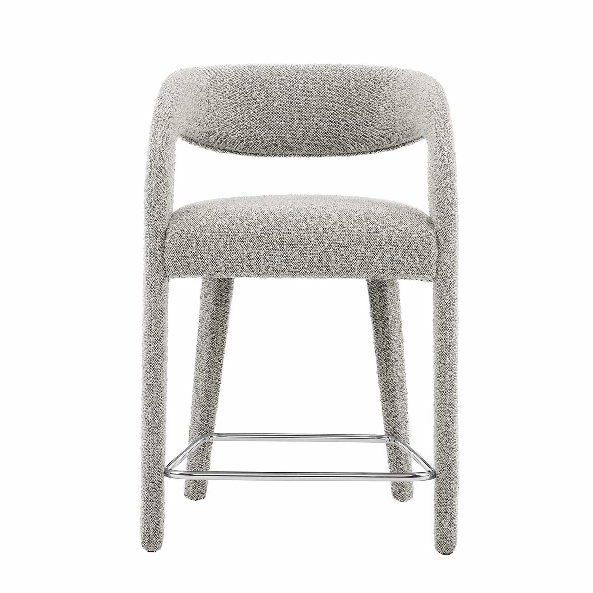 Pinnacle Boucle Upholstered Counter Stool Set of Two by Modway