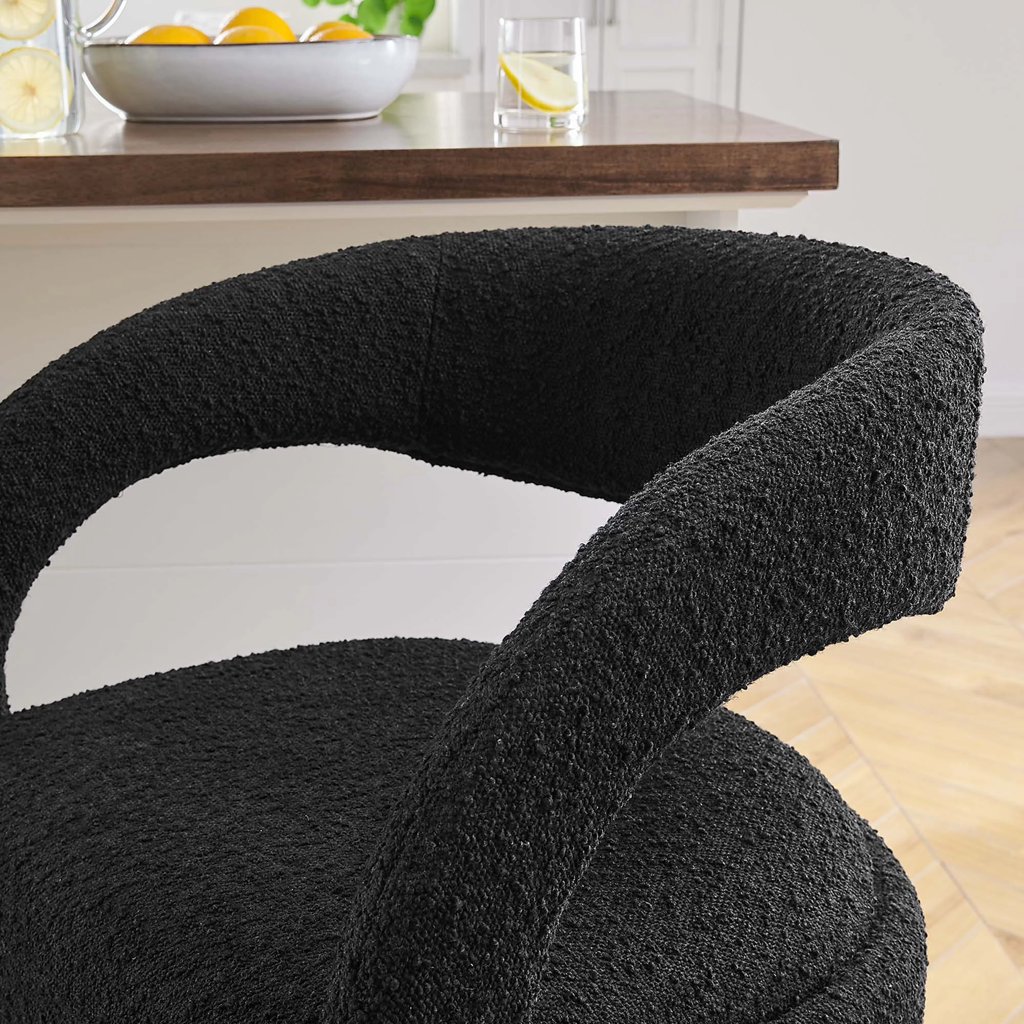 Pinnacle Boucle Upholstered Counter Stool Set of Two by Modway