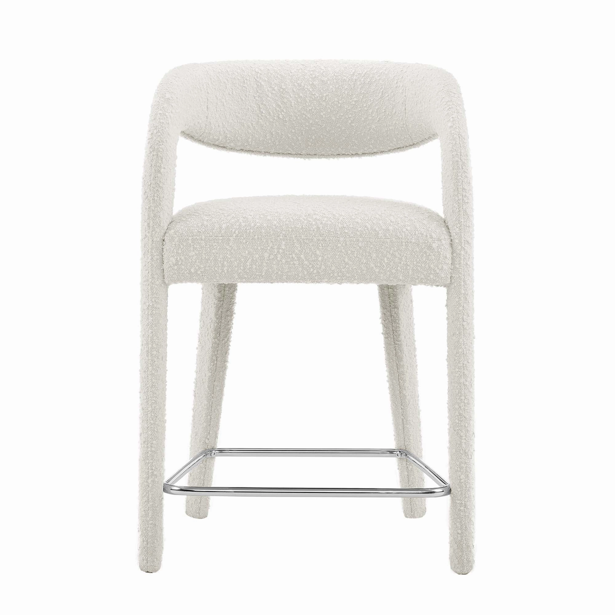 Pinnacle Boucle Upholstered Counter Stool Set of Two by Modway