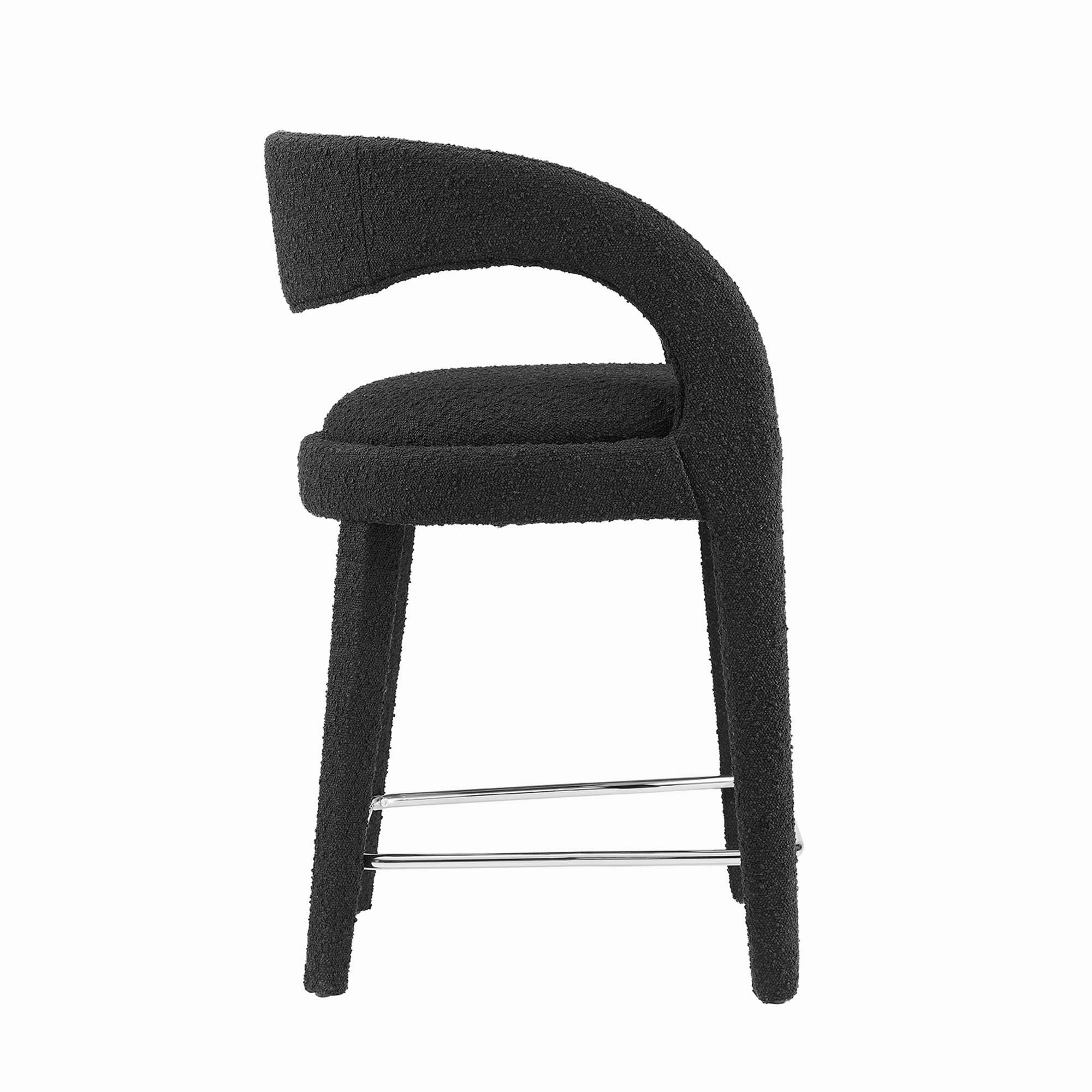 Pinnacle Boucle Upholstered Counter Stool Set of Two by Modway