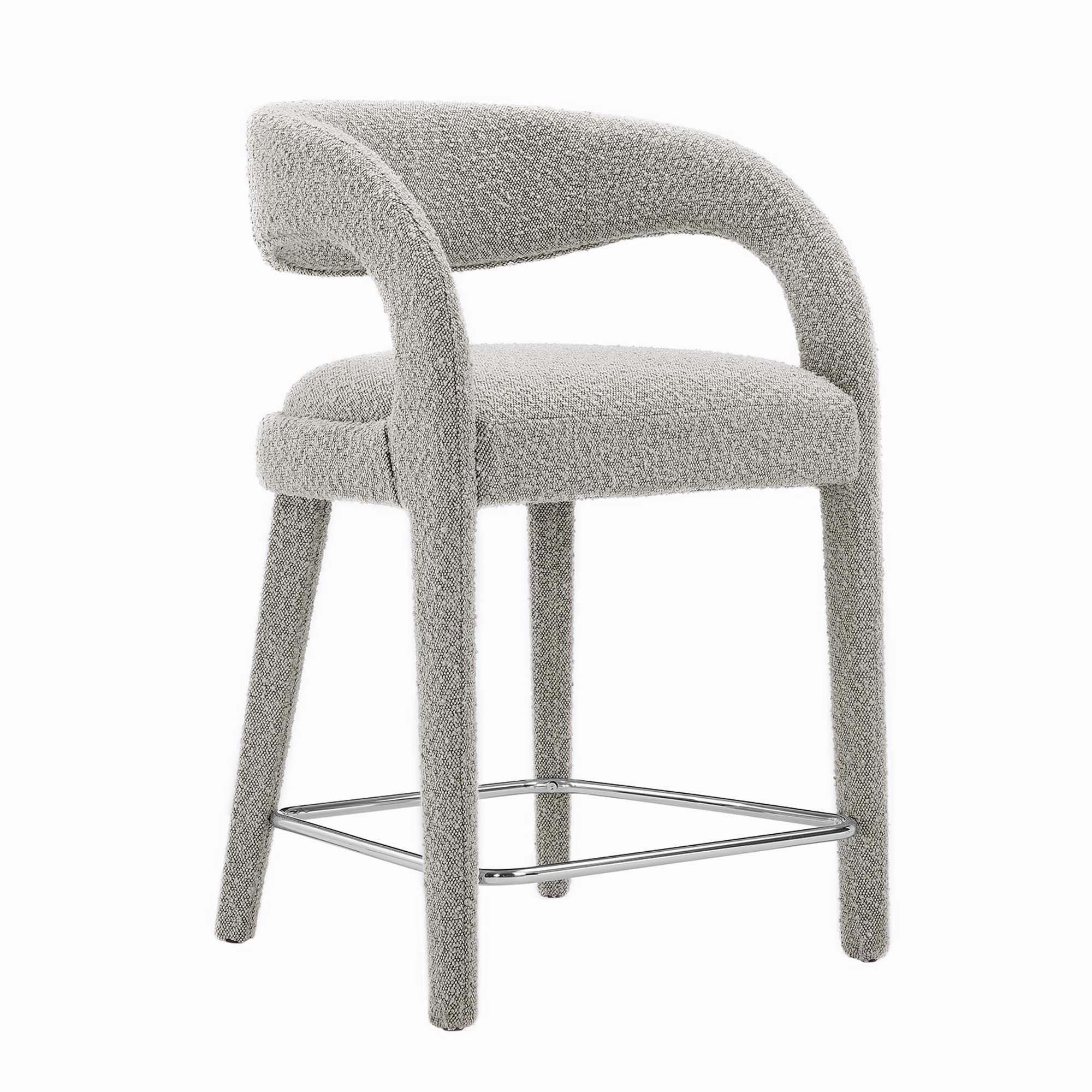 Pinnacle Boucle Upholstered Counter Stool Set of Two by Modway