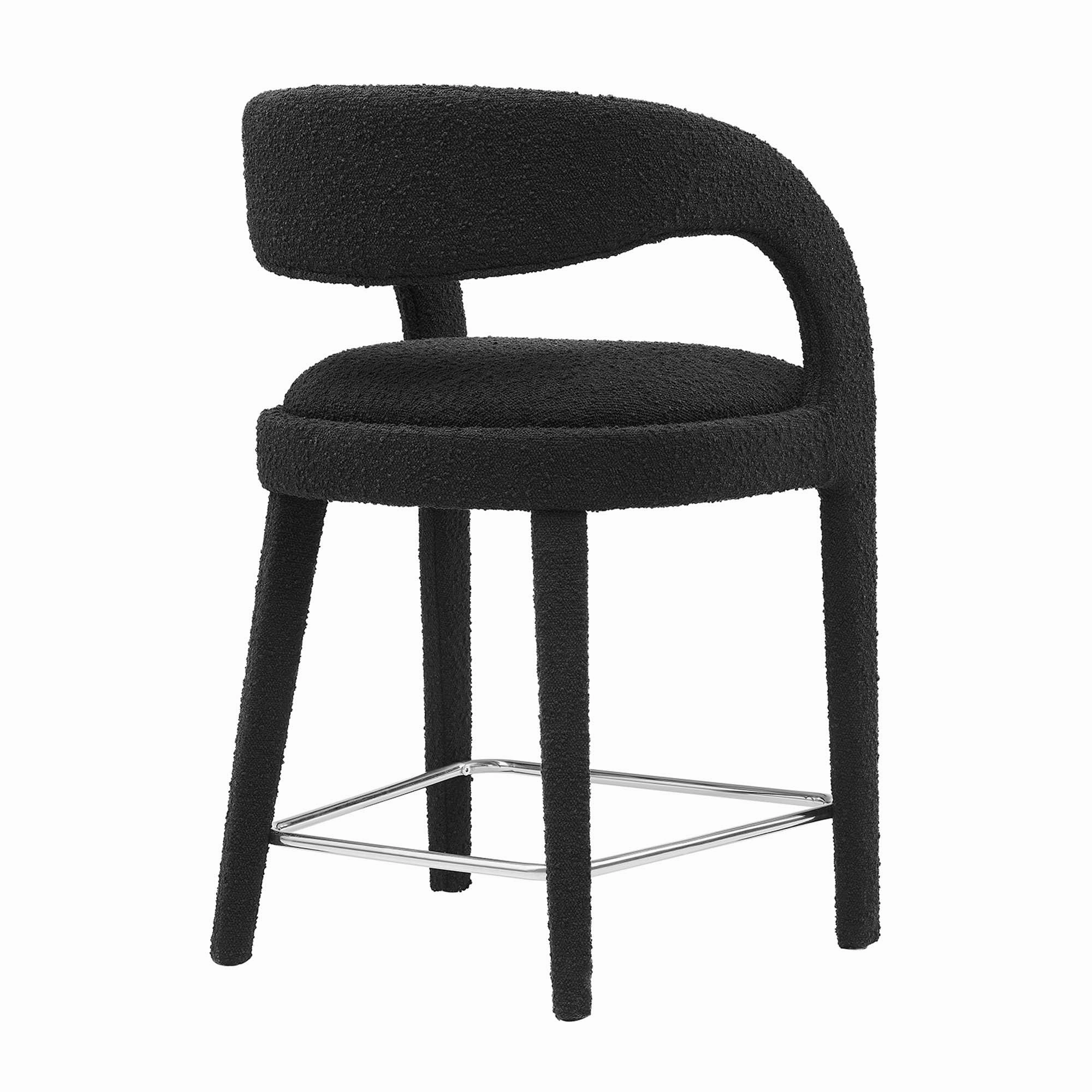 Pinnacle Boucle Upholstered Counter Stool Set of Two by Modway