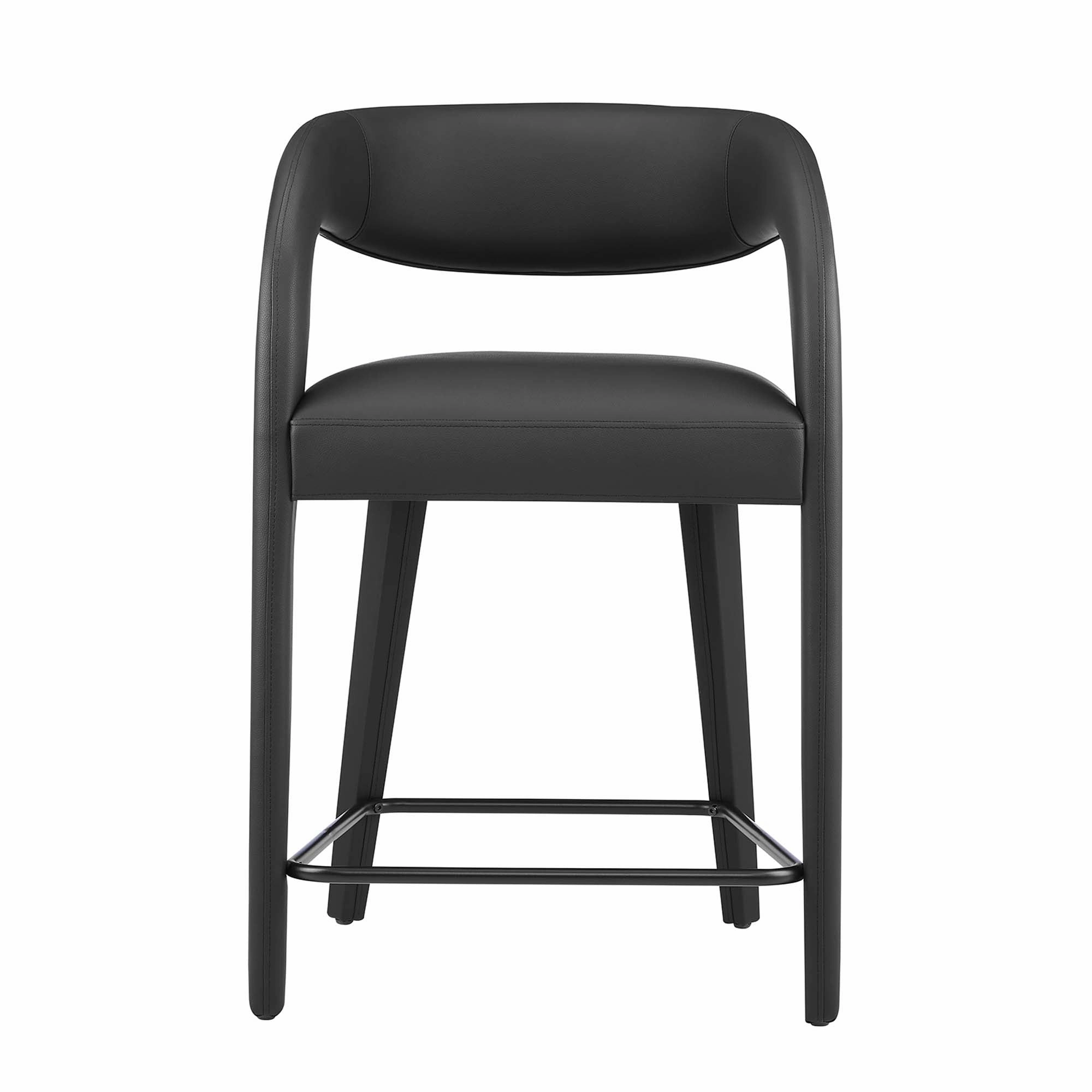 Pinnacle Vegan Leather Counter Stool Set of Two by Modway