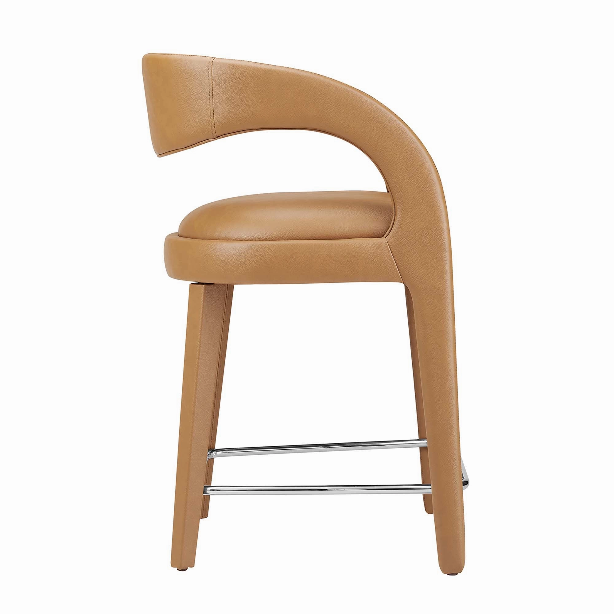 Pinnacle Vegan Leather Counter Stool Set of Two by Modway