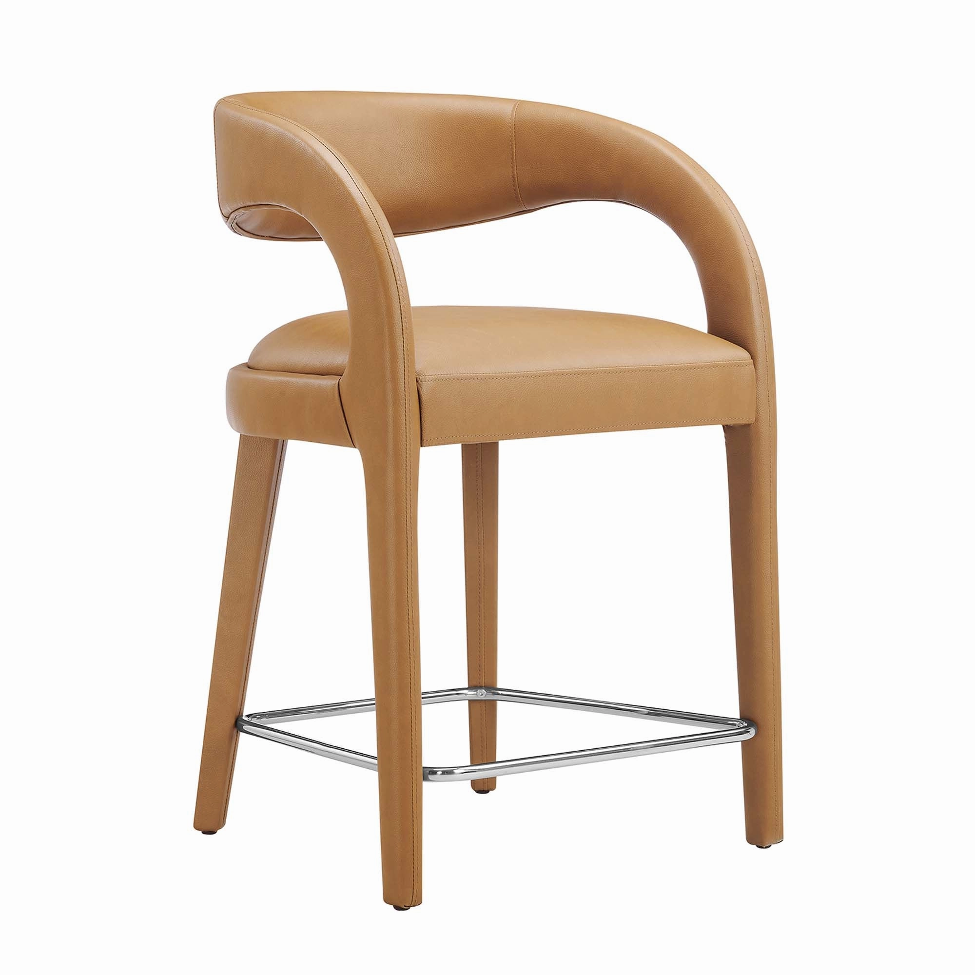 Pinnacle Vegan Leather Counter Stool Set of Two by Modway