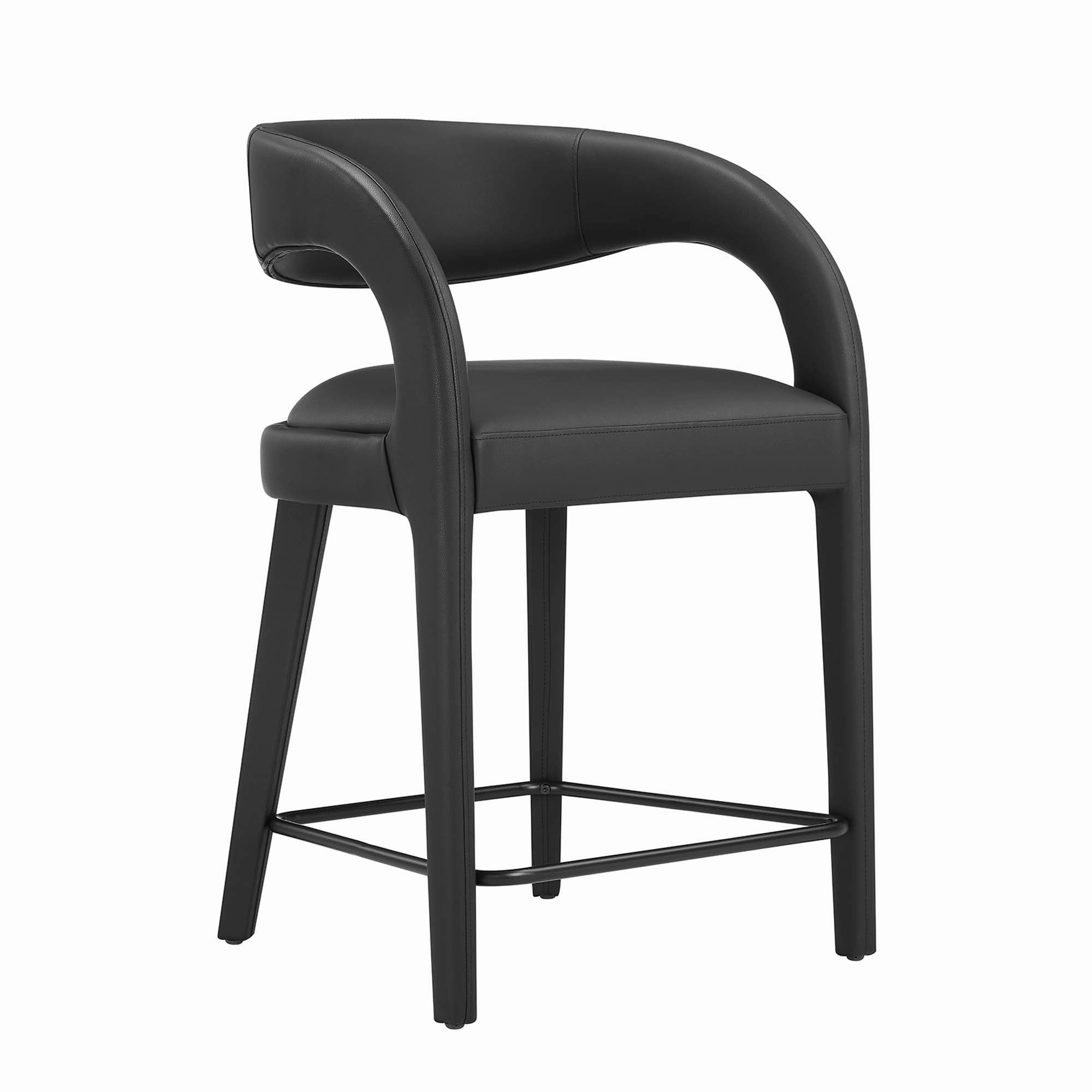 Pinnacle Vegan Leather Counter Stool Set of Two by Modway