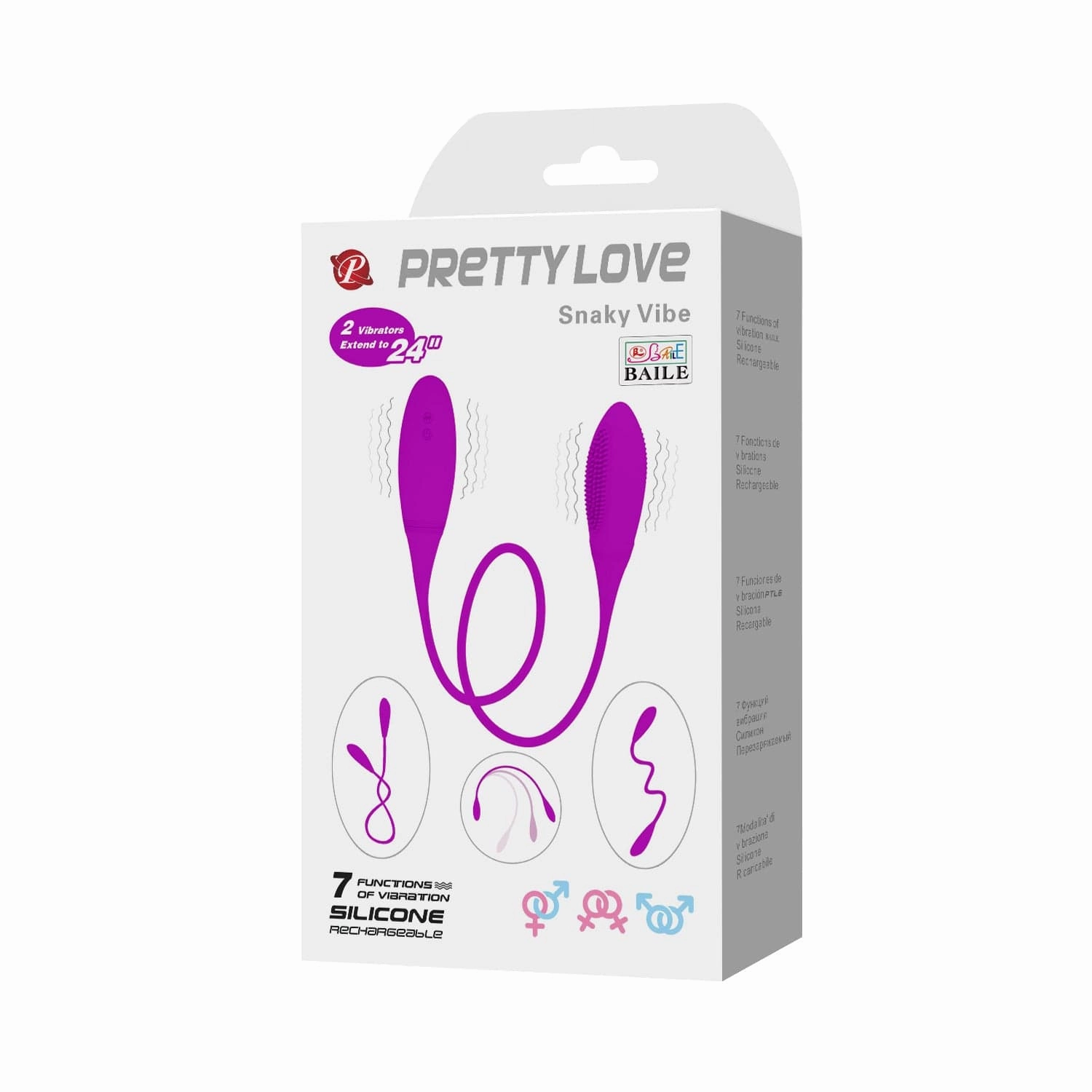 Pretty Love - Snaky Vibe Flexible Vibrator (Pink)
