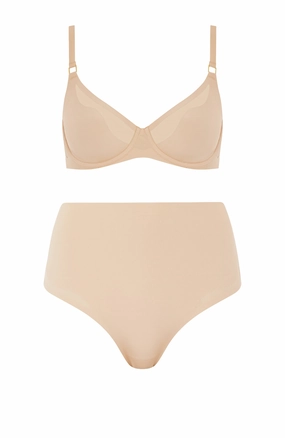 Pure Light Bra and High waist High-Waisted Brief Set