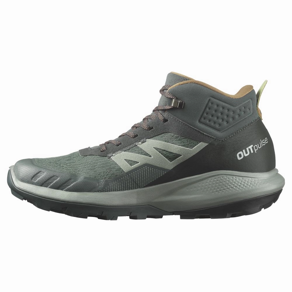 Salomon Outpulse Mid GORE-TEX Hiking Boots for Men - Urban Chic/Shadow/Rawhide - 9M