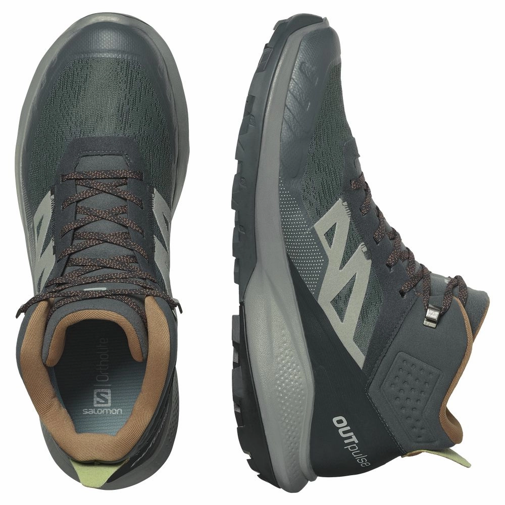 Salomon Outpulse Mid GORE-TEX Hiking Boots for Men - Urban Chic/Shadow/Rawhide - 9M