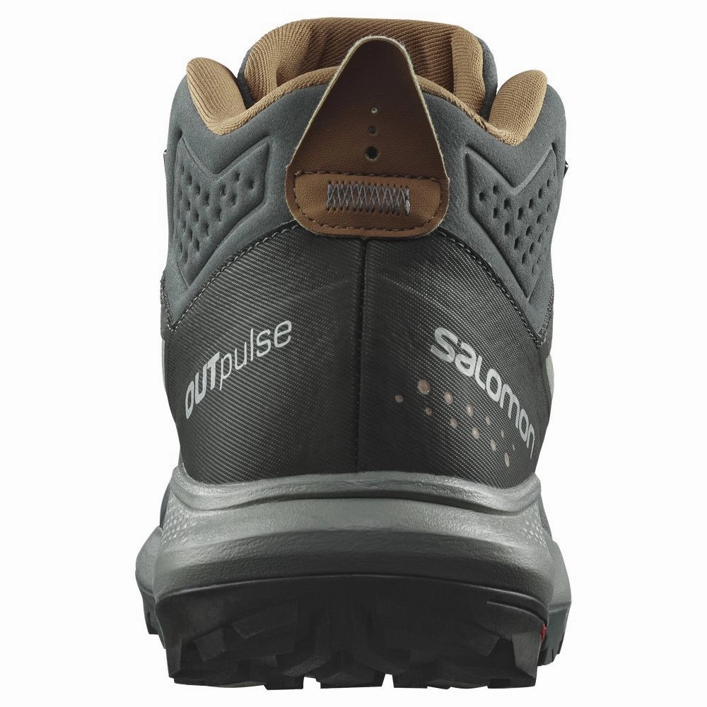 Salomon Outpulse Mid GORE-TEX Hiking Boots for Men - Urban Chic/Shadow/Rawhide - 9M