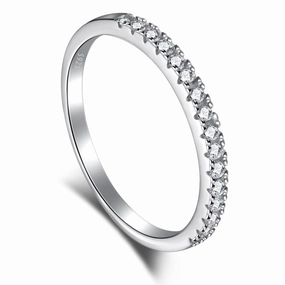 Silver Minimal Diamond Ring