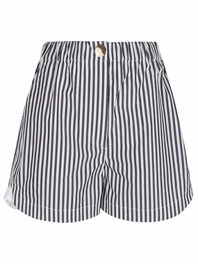 Striped Cotton Shorts