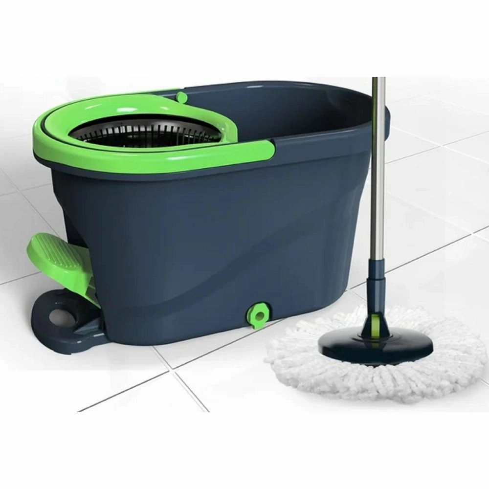 SUGARDAY Spin Mop and Bucket with Wringer Set, Green