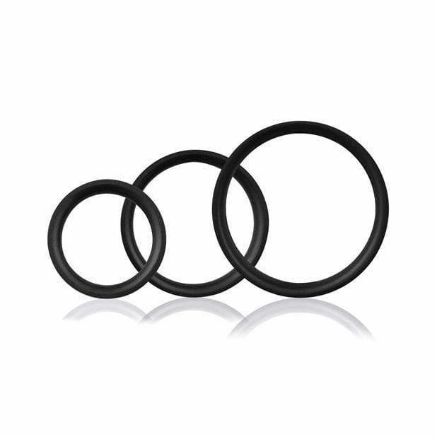 The Screaming O - RingO Pro 3 Soft Stretchy Cock Rings (Black)