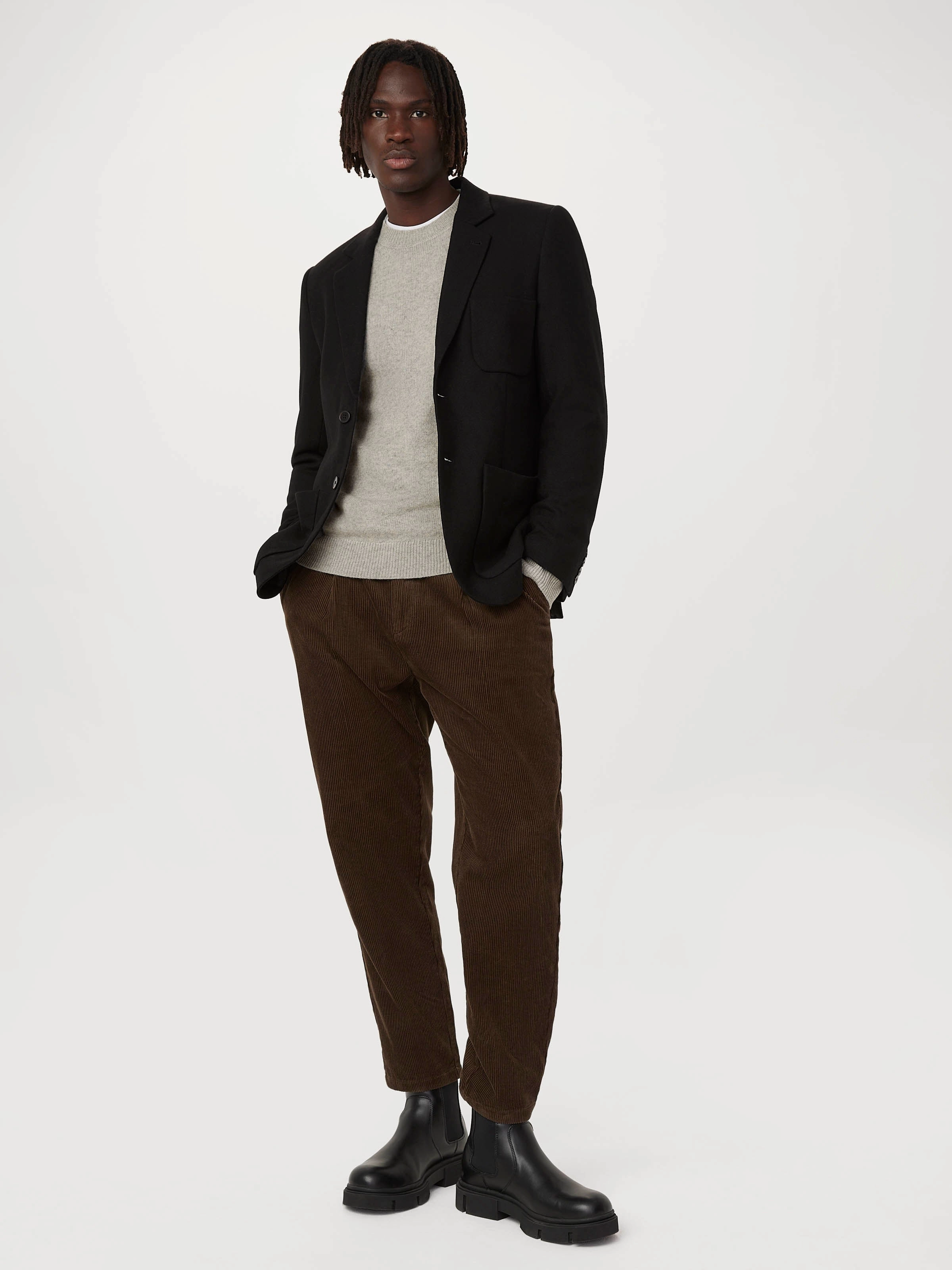 The Yak Wool Crewneck Sweater in Light Grey