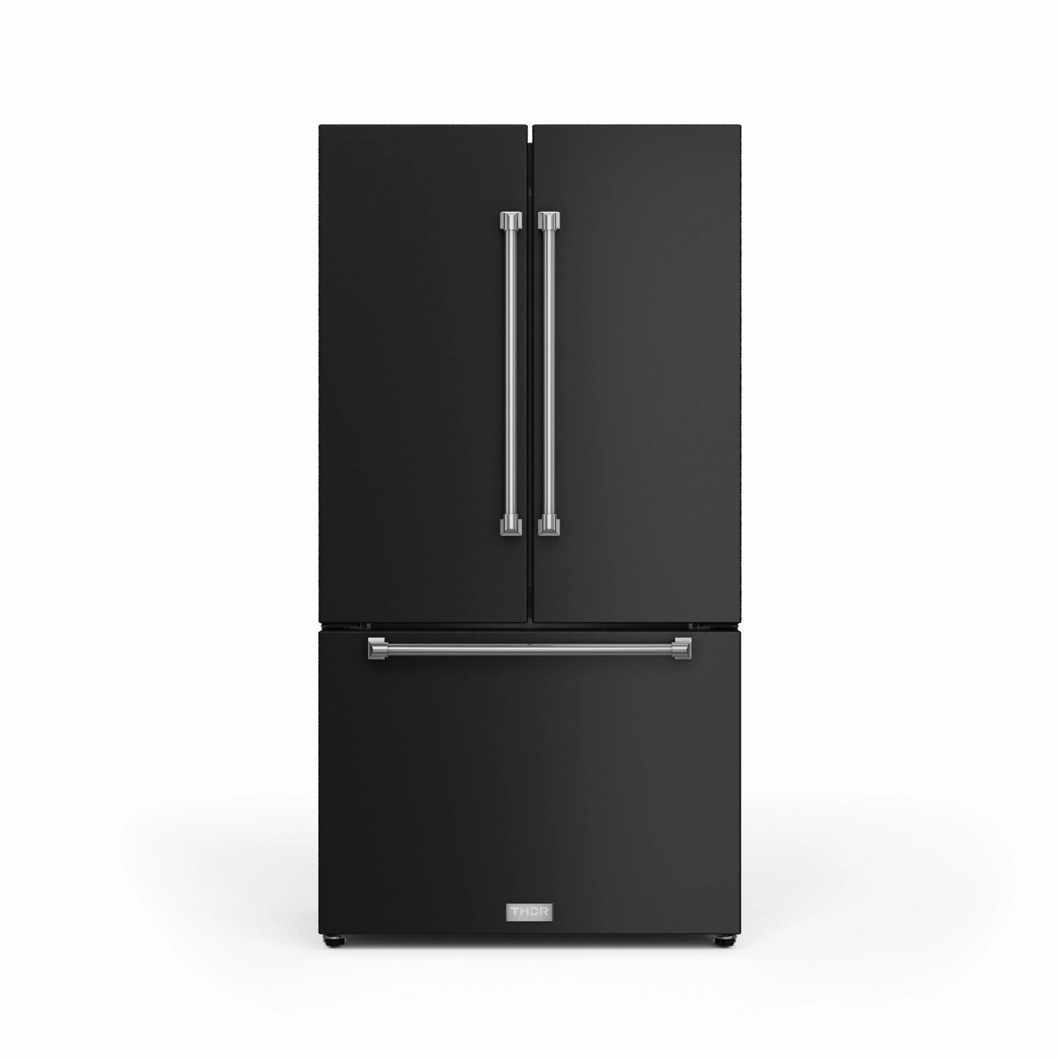 Thor Kitchen Matte Black French Door Counter-Depth Refrigerator with Ice Maker| Gordon Ramsay Collection (20.3 cu.ft.) - RF3621CTD00-SS