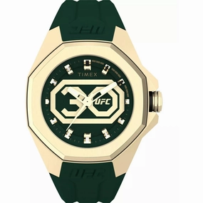 Timex Men's Watch - UFC Pro 30th Anniversary Green and Gold Dial Strap | TW2V90100