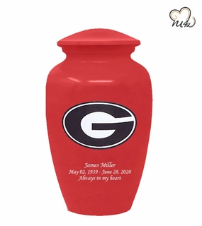 University of Georgia Bulldogs College Cremation Urn - Red