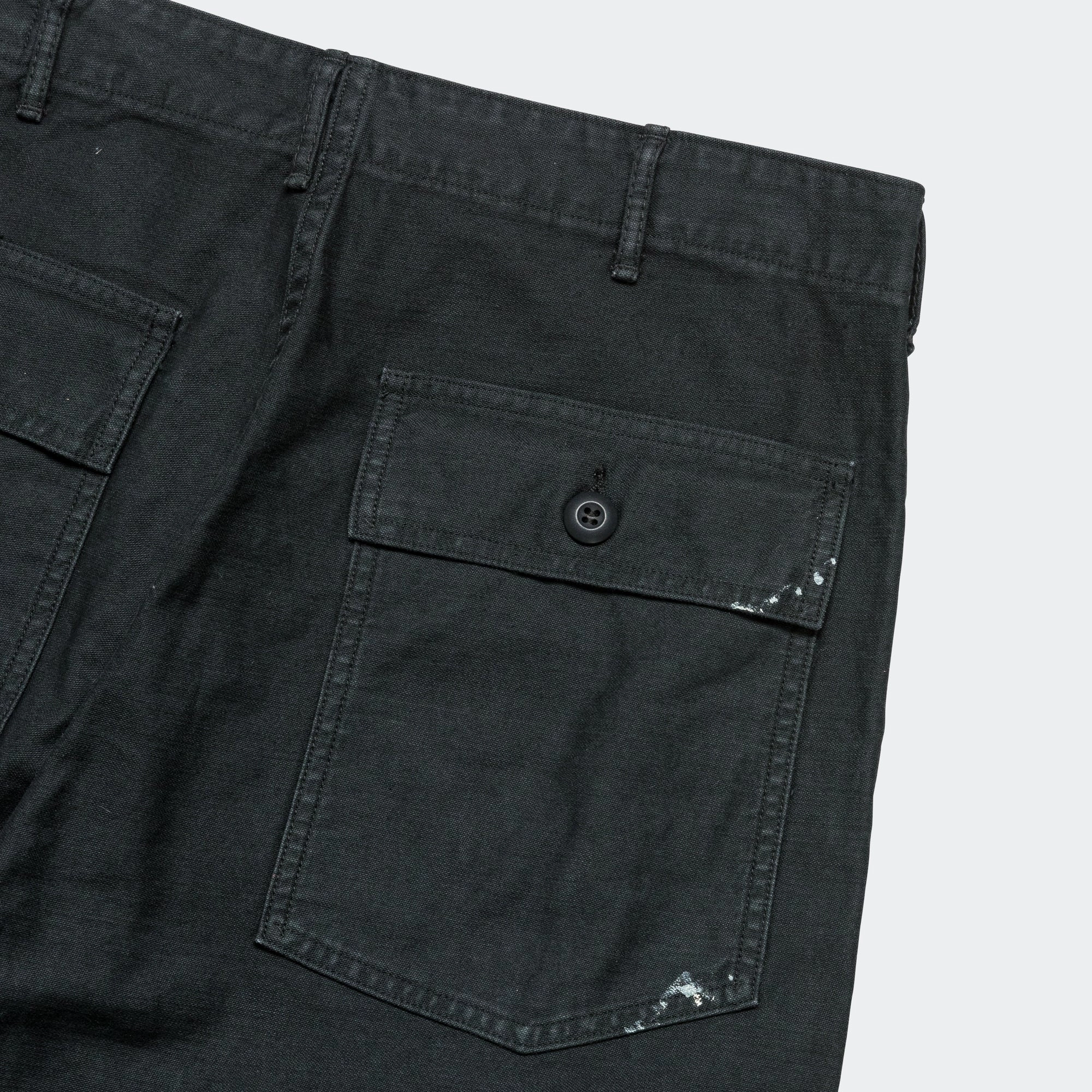 US Army Fatigue Pants x UP THERE (Regular Fit) - Black Stone Wash