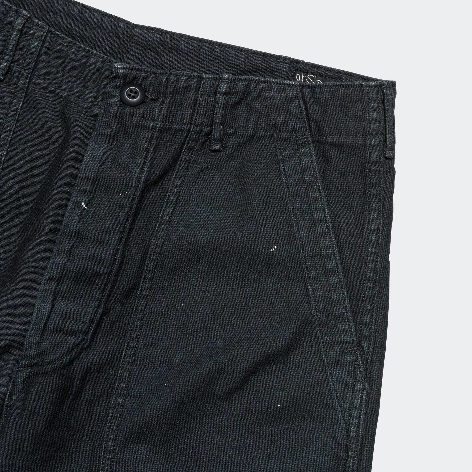 US Army Fatigue Pants x UP THERE (Regular Fit) - Black Stone Wash