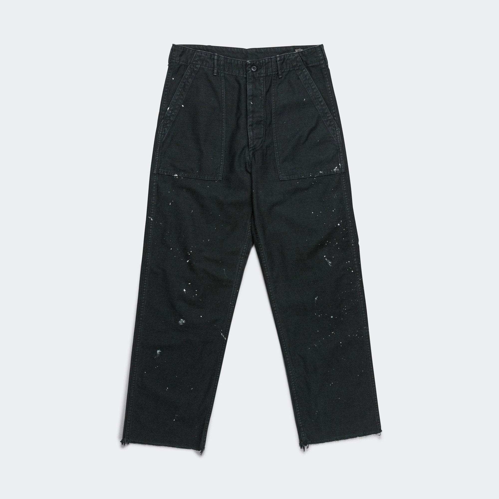 US Army Fatigue Pants x UP THERE (Regular Fit) - Black Stone Wash