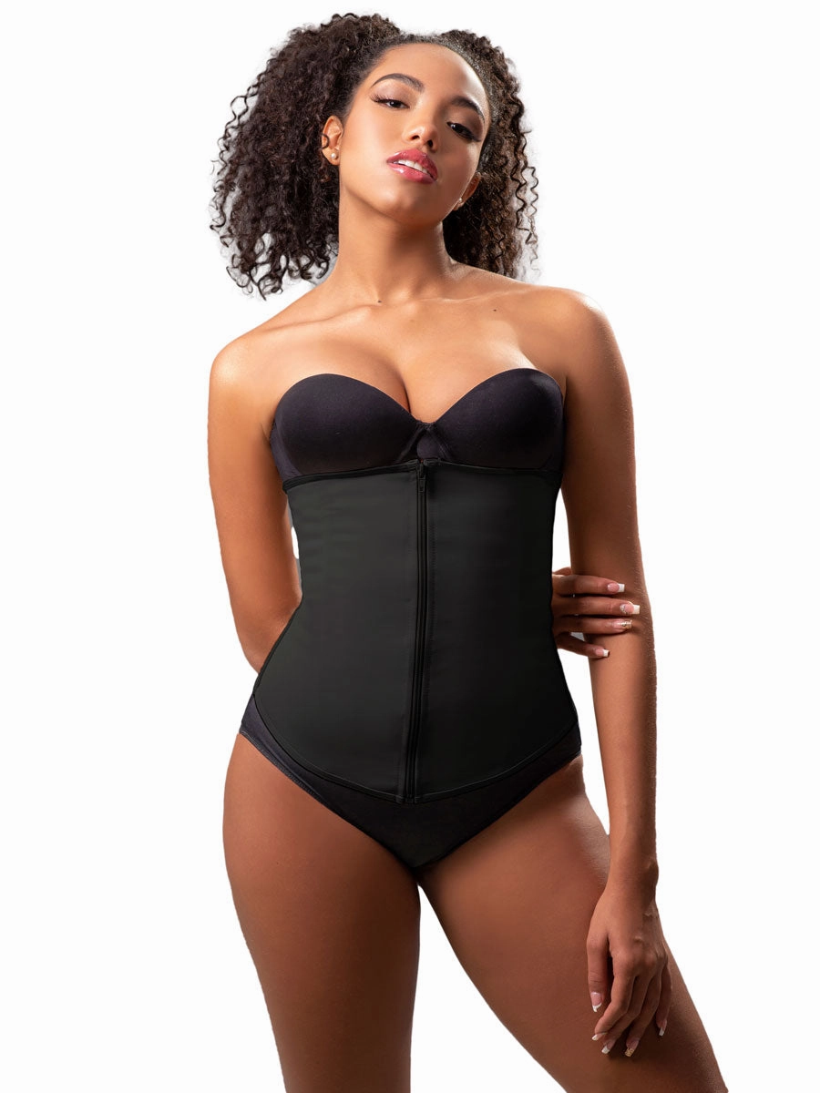 Vedette 403 Latex Underbust Strapless Shaping Cincher with Zipper panels