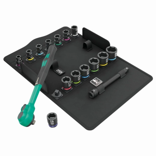 Wera 8100 SB 12 Zyklop 16pc Metric Comfort Ratchet Set - 005530