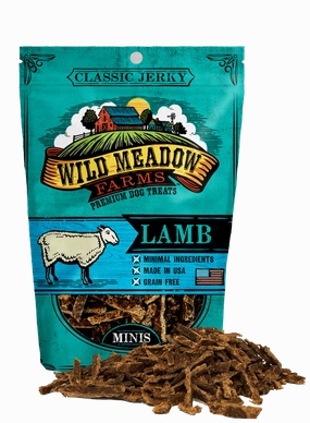 Wild Meadow Farms Classic Lamb Jerky Minis Treats for Dogs
