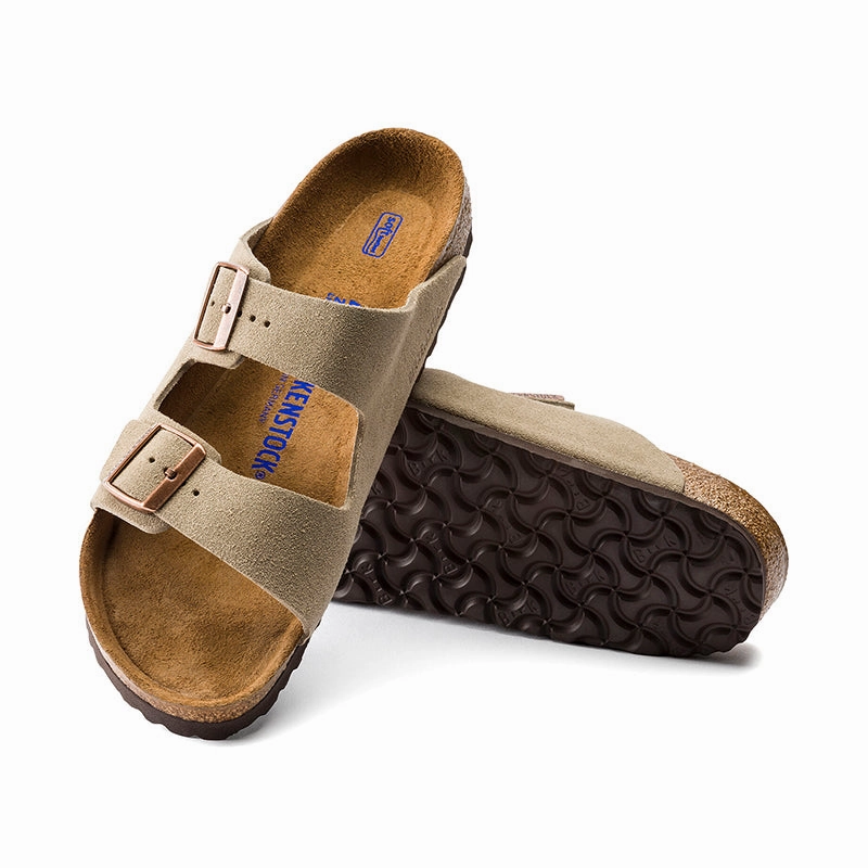 Women's Arizona Soft Footbed Taupe Suede