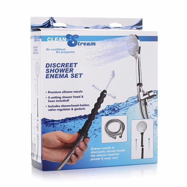 XR - CleanStream Discreet Shower Enema Set (Silver)
